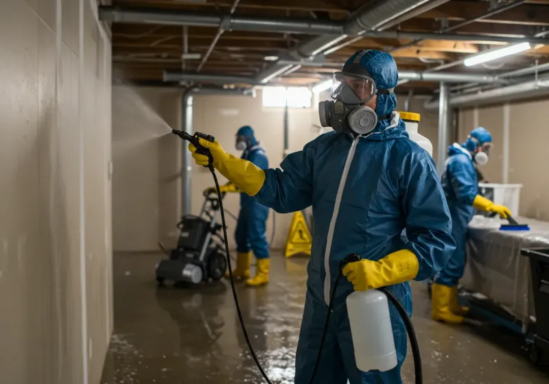 Basement Sanitization and Antimicrobial Treatment process in Kernersville, NC