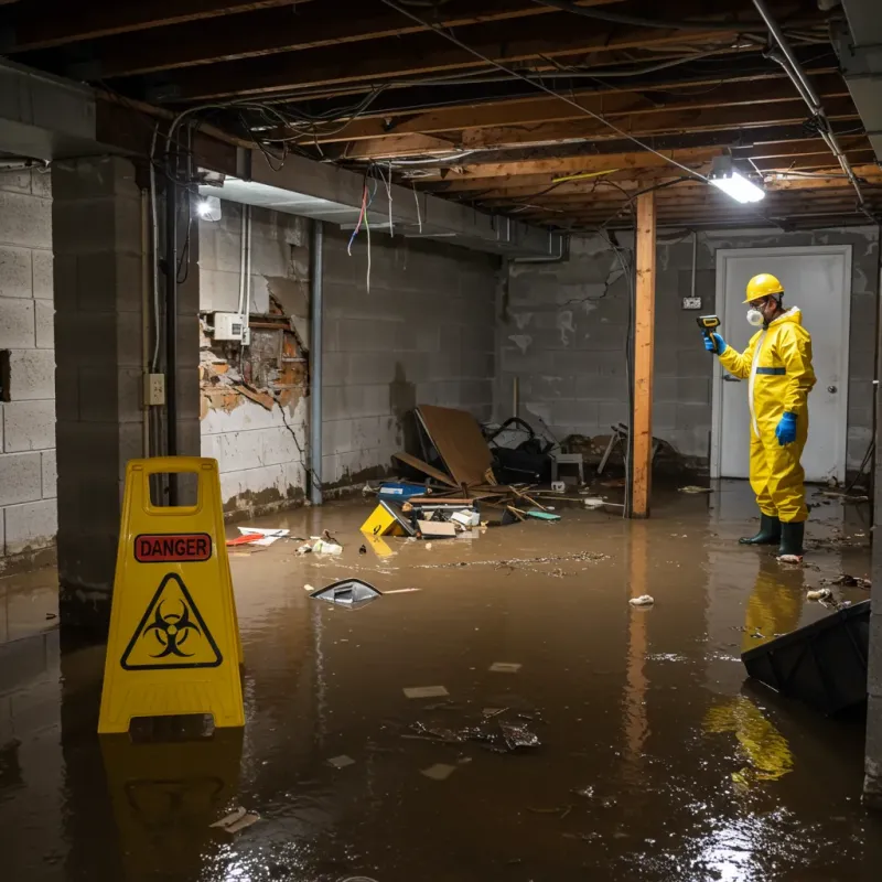 Flooded Basement Electrical Hazard in Kernersville, NC Property